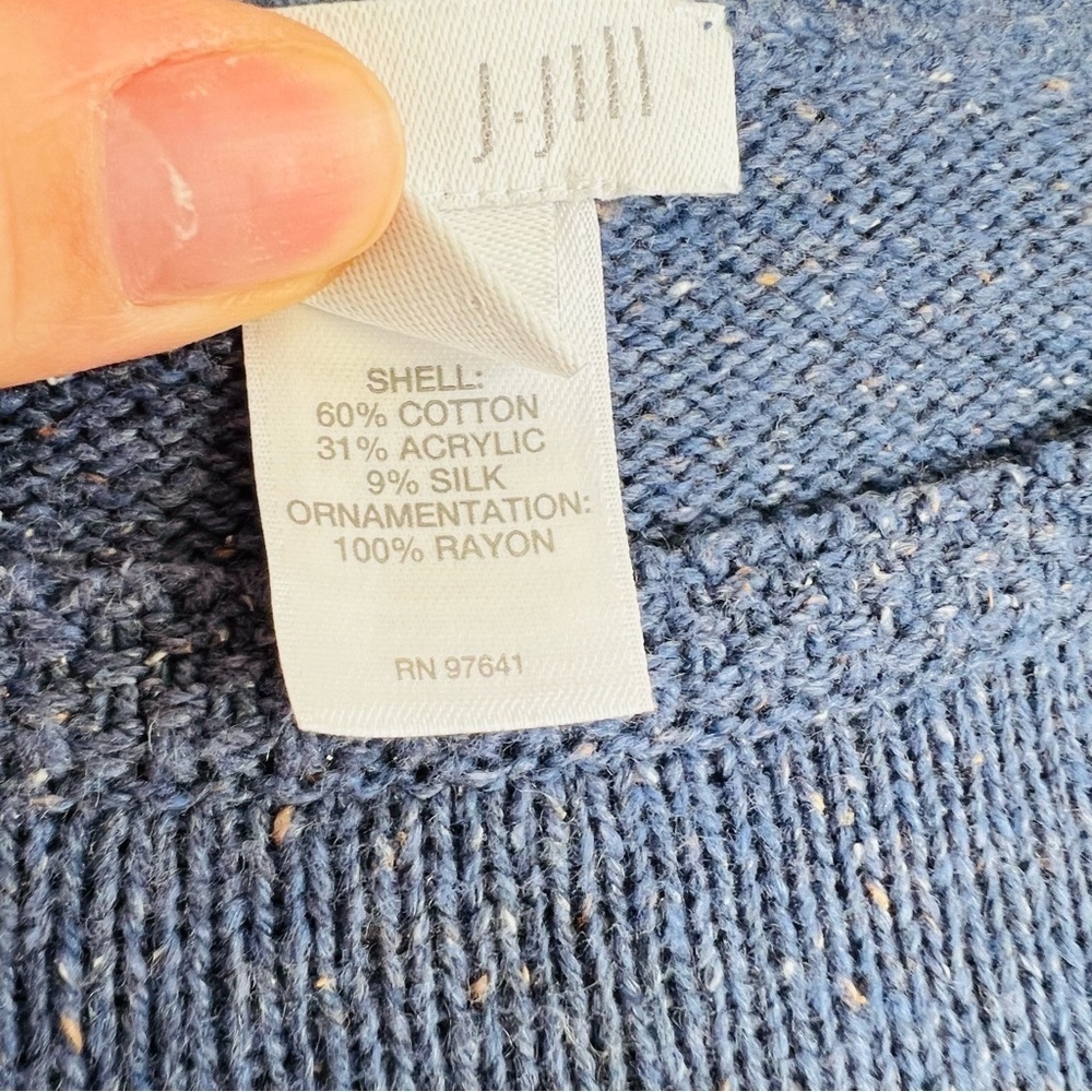 J. Jill Basic Knit Pullover With Striped Insert S… - image 5